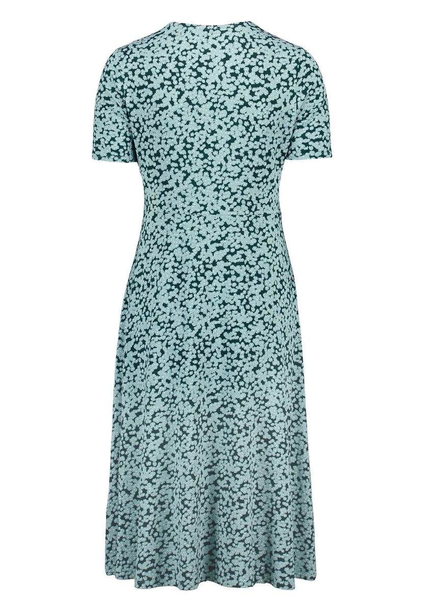Midi-Kleid mit Wickeloptik und Blumenmuster