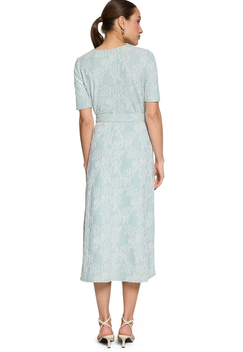 Florales Midikleid in A-Linie mit Gürtel