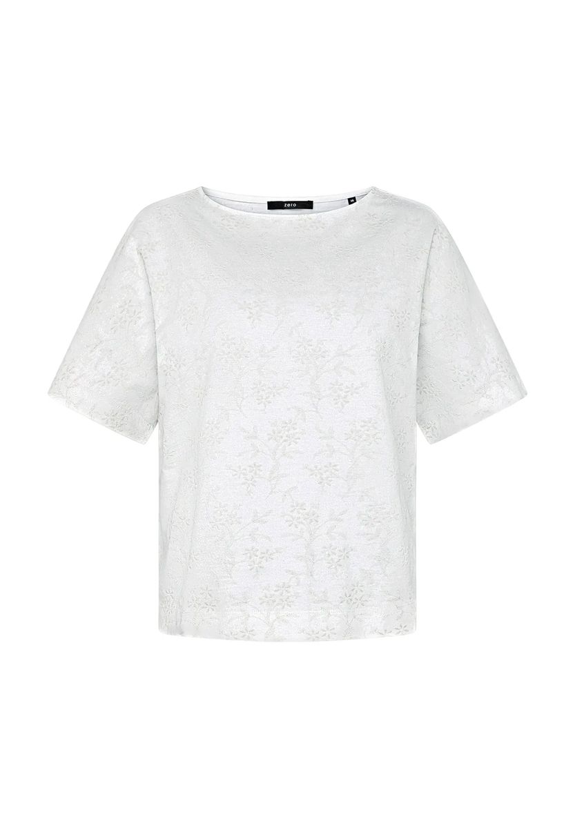 Baumwollshirt mit floraler Stickerei
