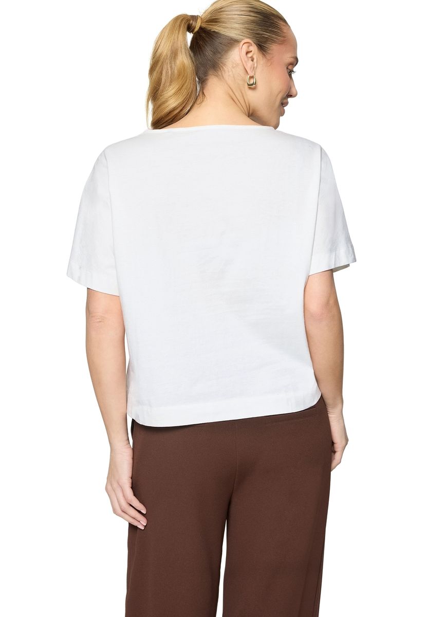 Baumwollshirt mit floraler Stickerei