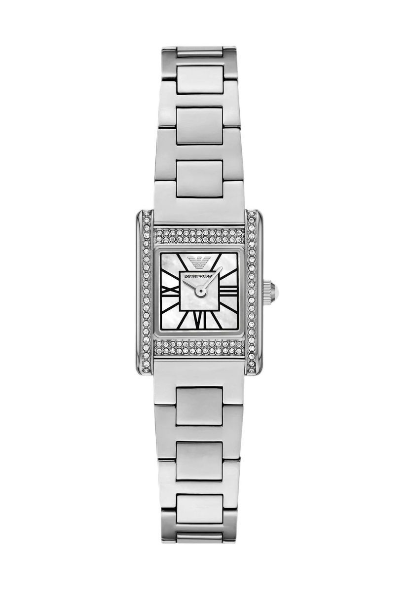 Elegante rechteckige Uhr mit Kristallen
