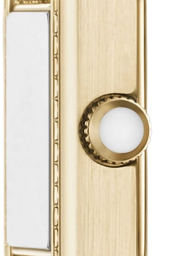 Elegante Rechteckige Uhr mit Kristalllünette