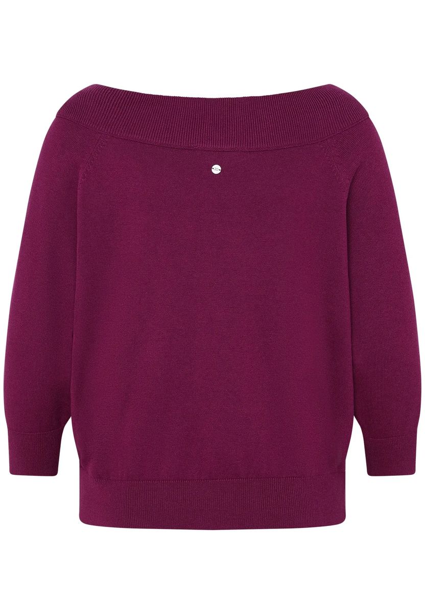 Feinstrickpullover mit Carmen-Ausschnitt