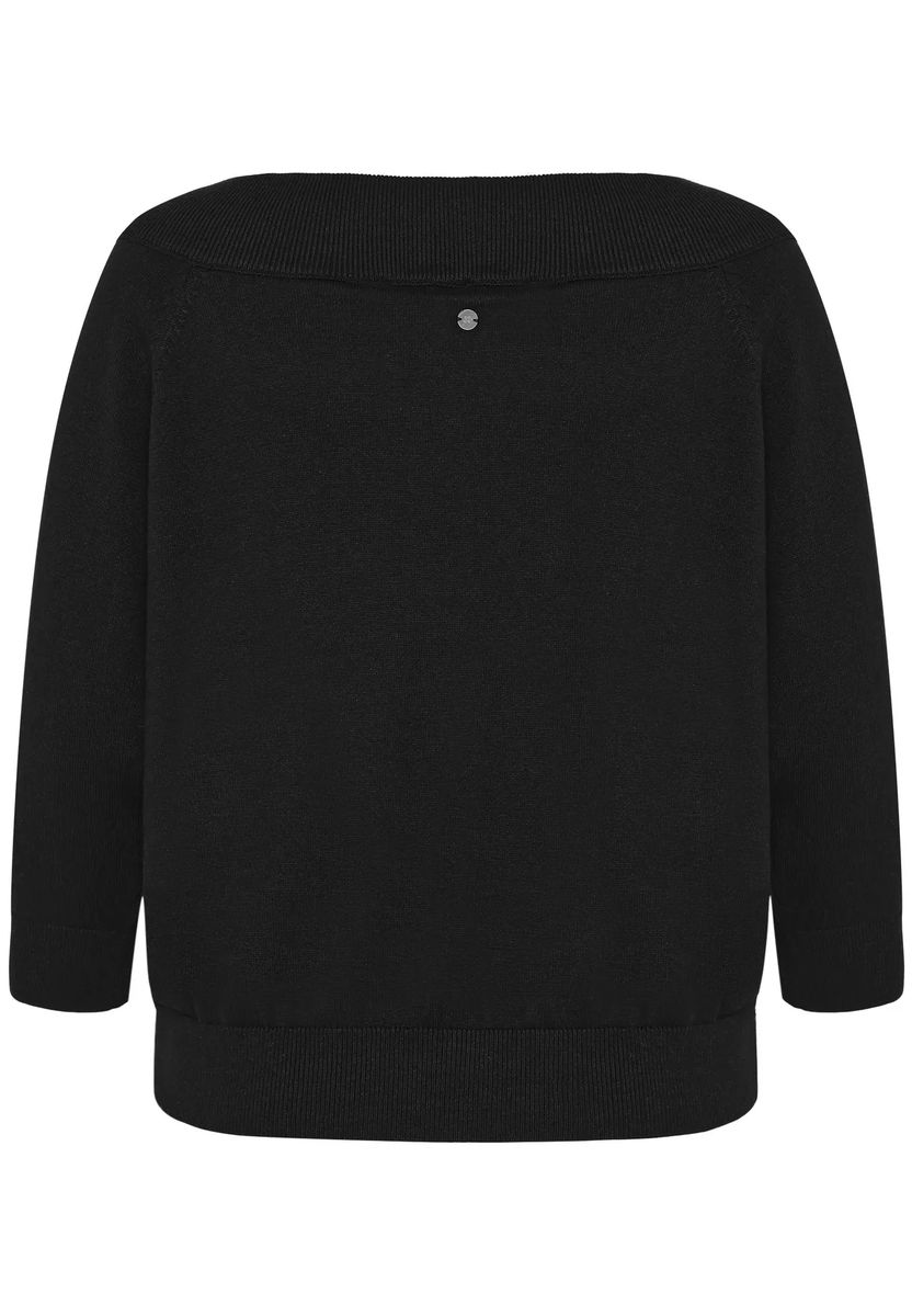 Eleganter Strickpullover mit Carmenausschnitt
