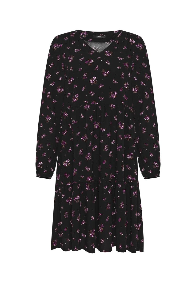 Luftiges Stufenkleid mit Blumenprint