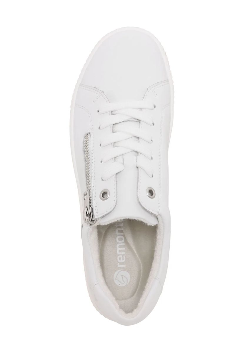 Leder Low-Top Sneaker mit Reißverschluss