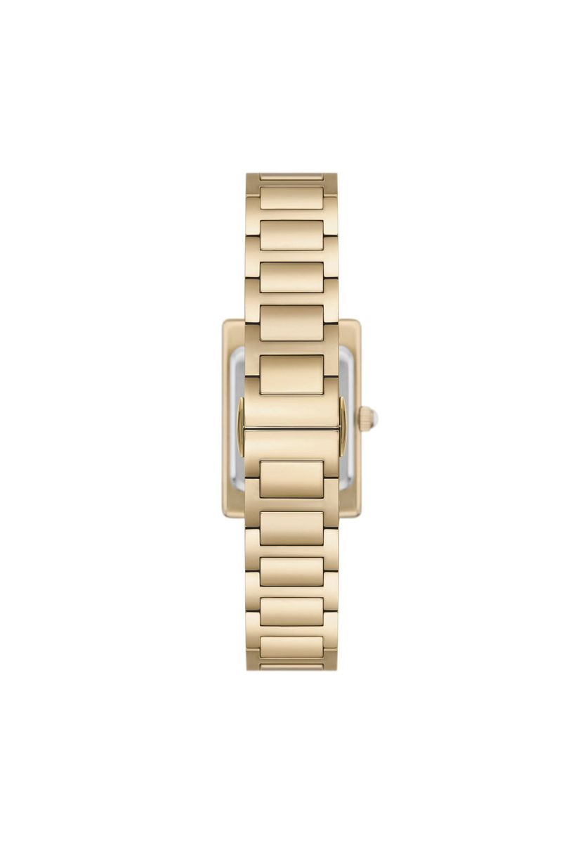 Elegante rechteckige Uhr mit Kristallbesatz