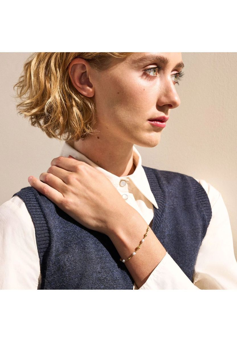 Filigranes Goldfarbenes Perlenarmband
