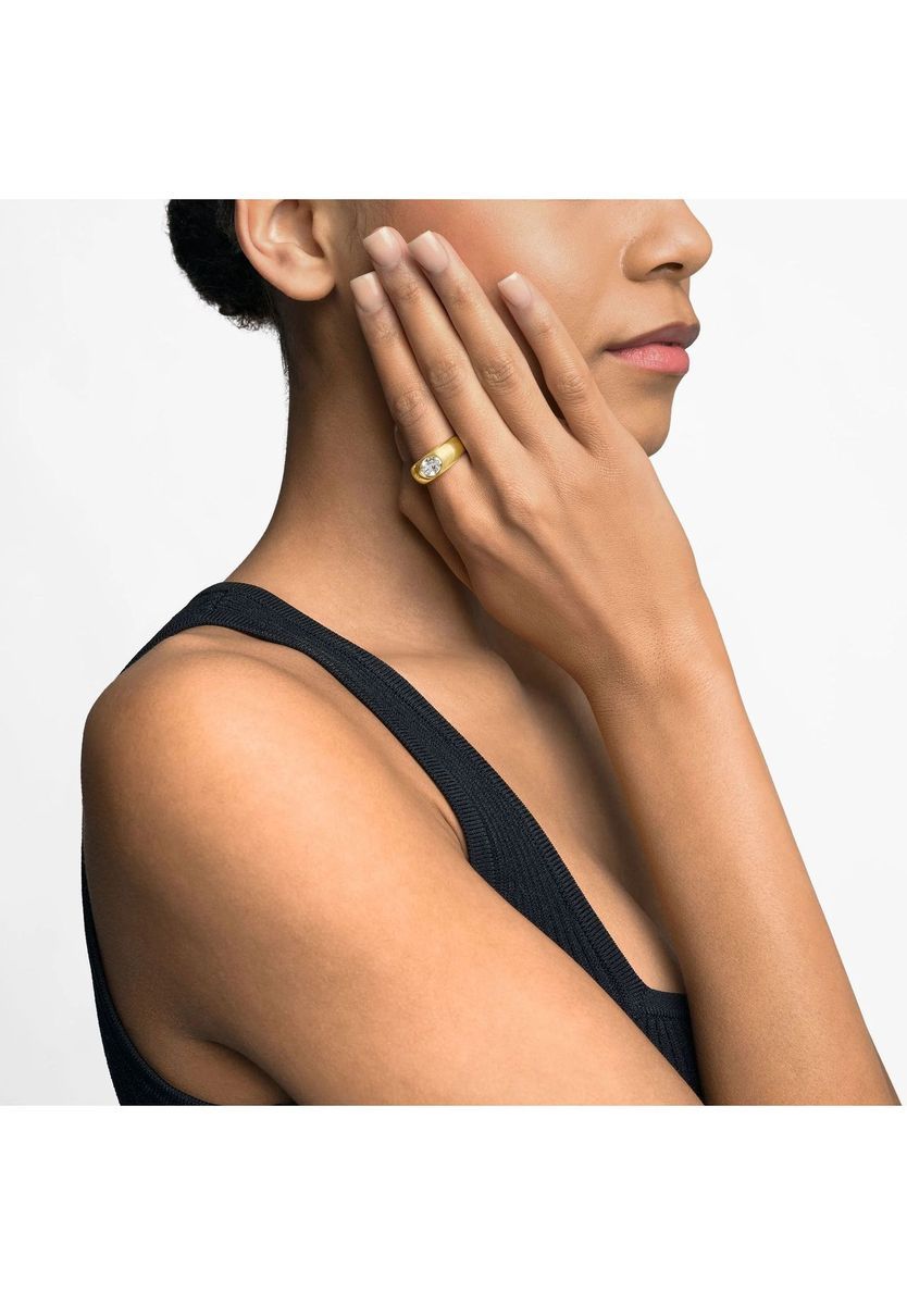 Statement-Ring mit ovalem Zirkonia