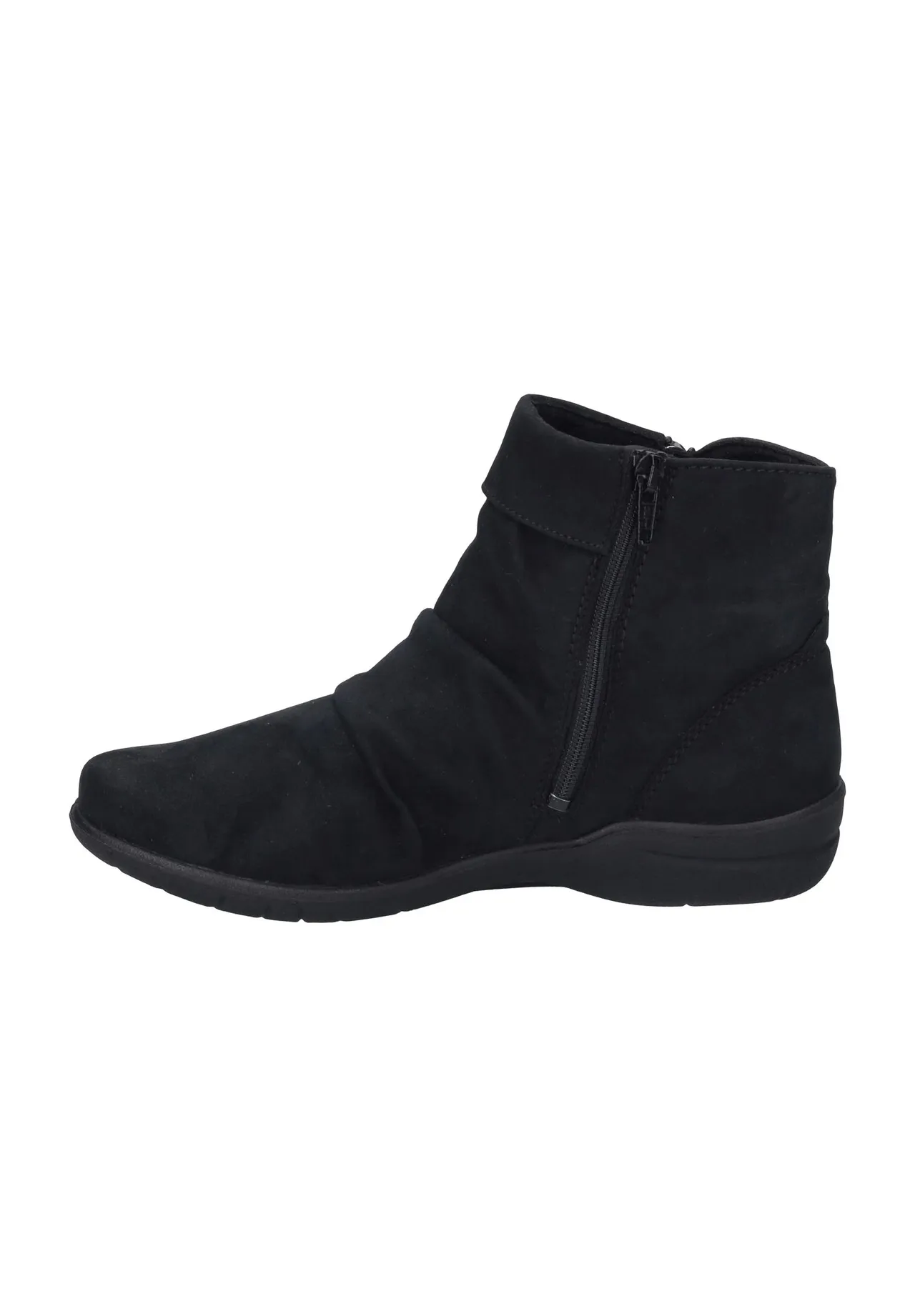 Geraffte wasserfeste Wildleder-Stiefeletten