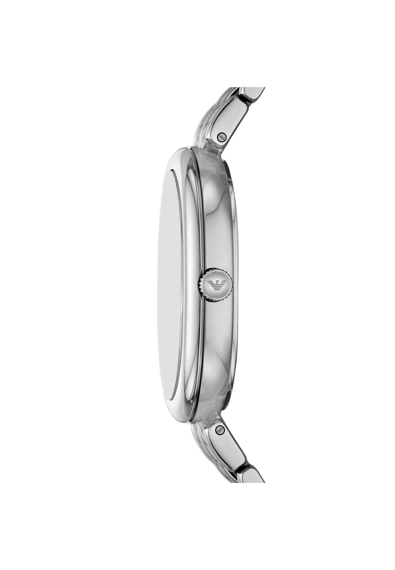 Ovale Armbanduhr mit Perlmutt-Zifferblatt