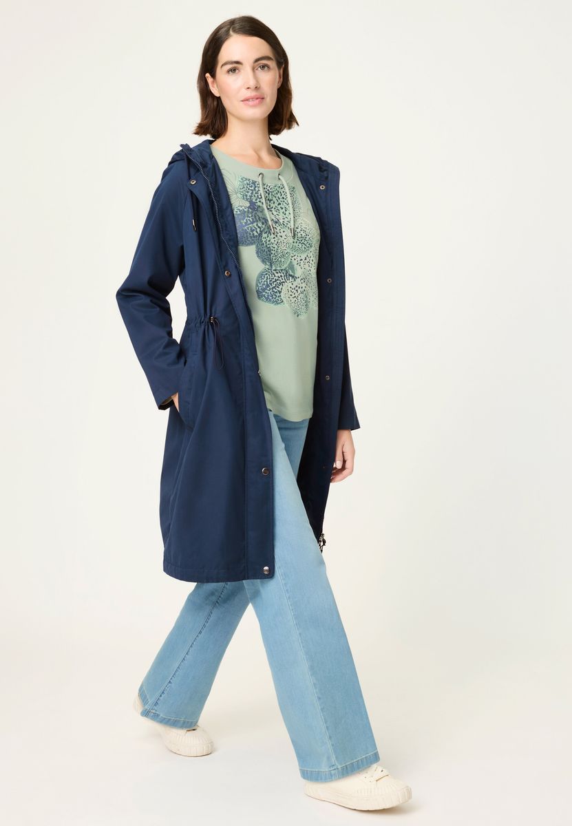 Sweatshirt mit floralem Print und Tunnelzug
