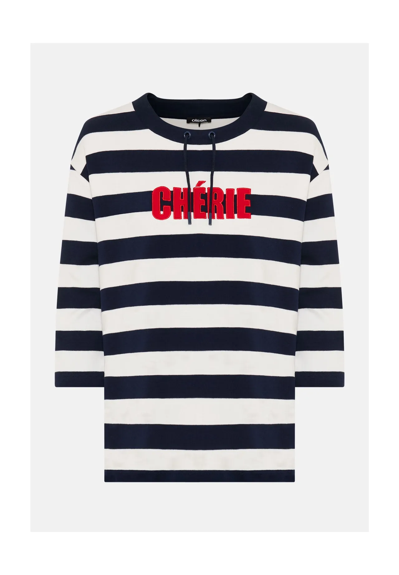 Gestreiftes Sweatshirt mit Lettering-Detail