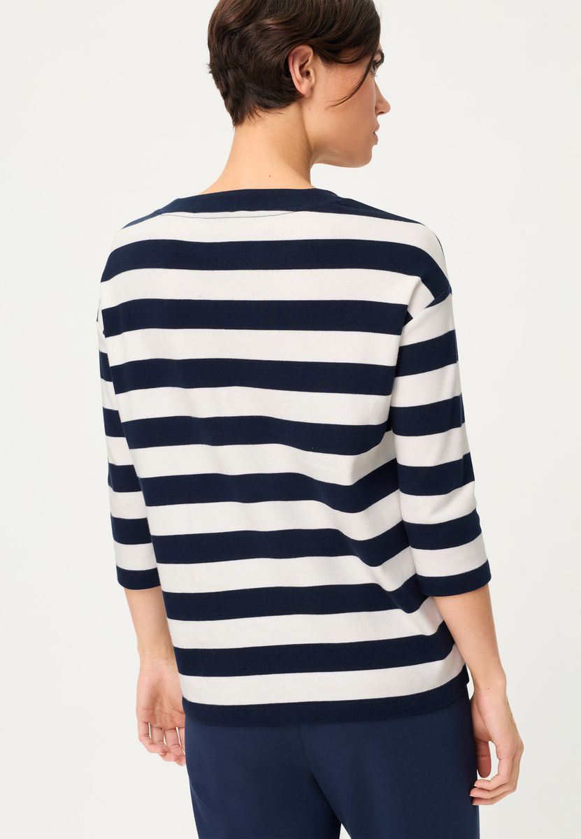 Gestreiftes Sweatshirt mit Lettering-Detail