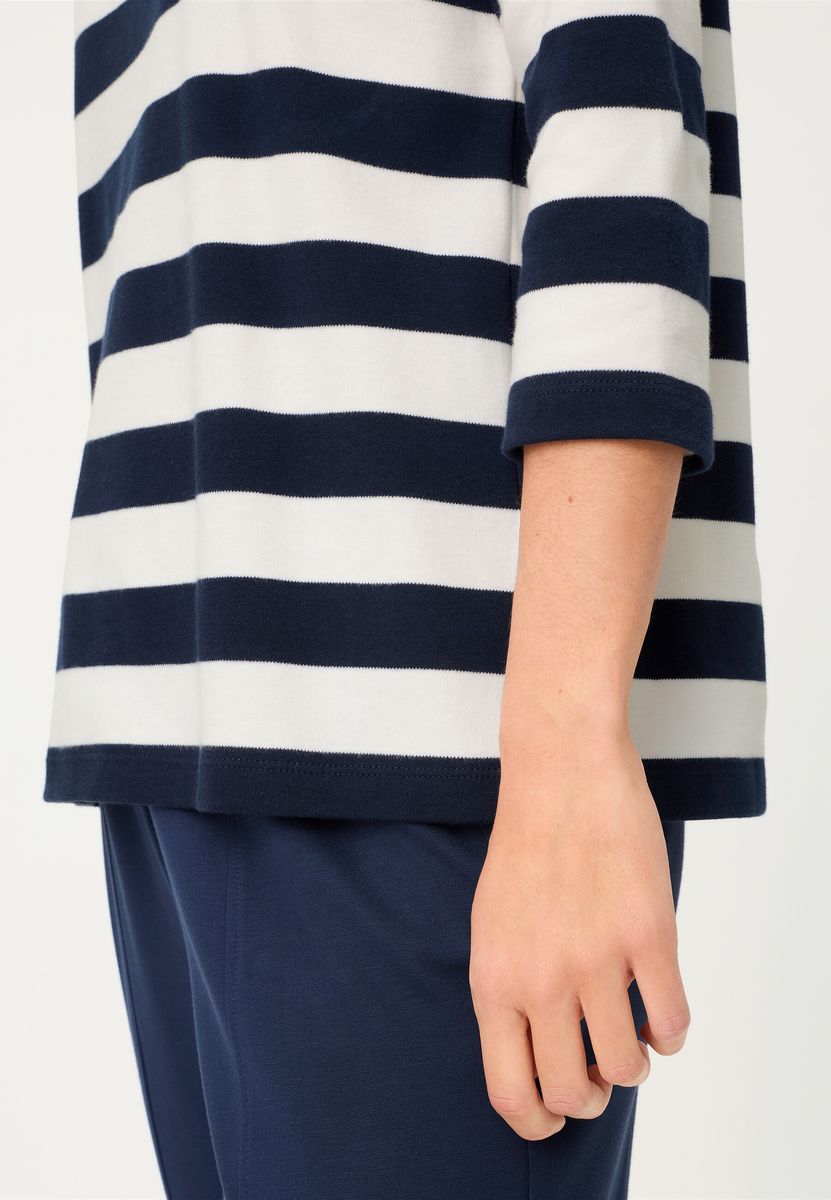 Gestreiftes Sweatshirt mit Lettering-Detail