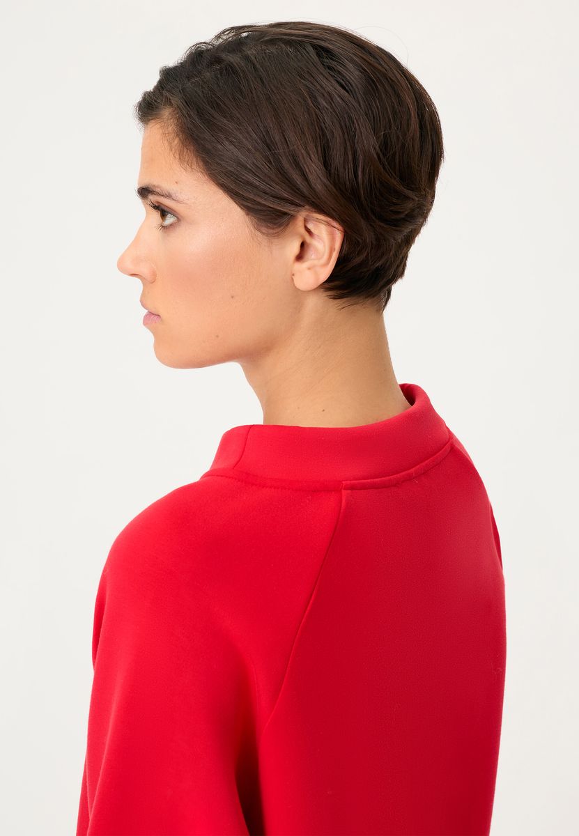 Sweatshirt mit Stehkragen und Raglanärmeln