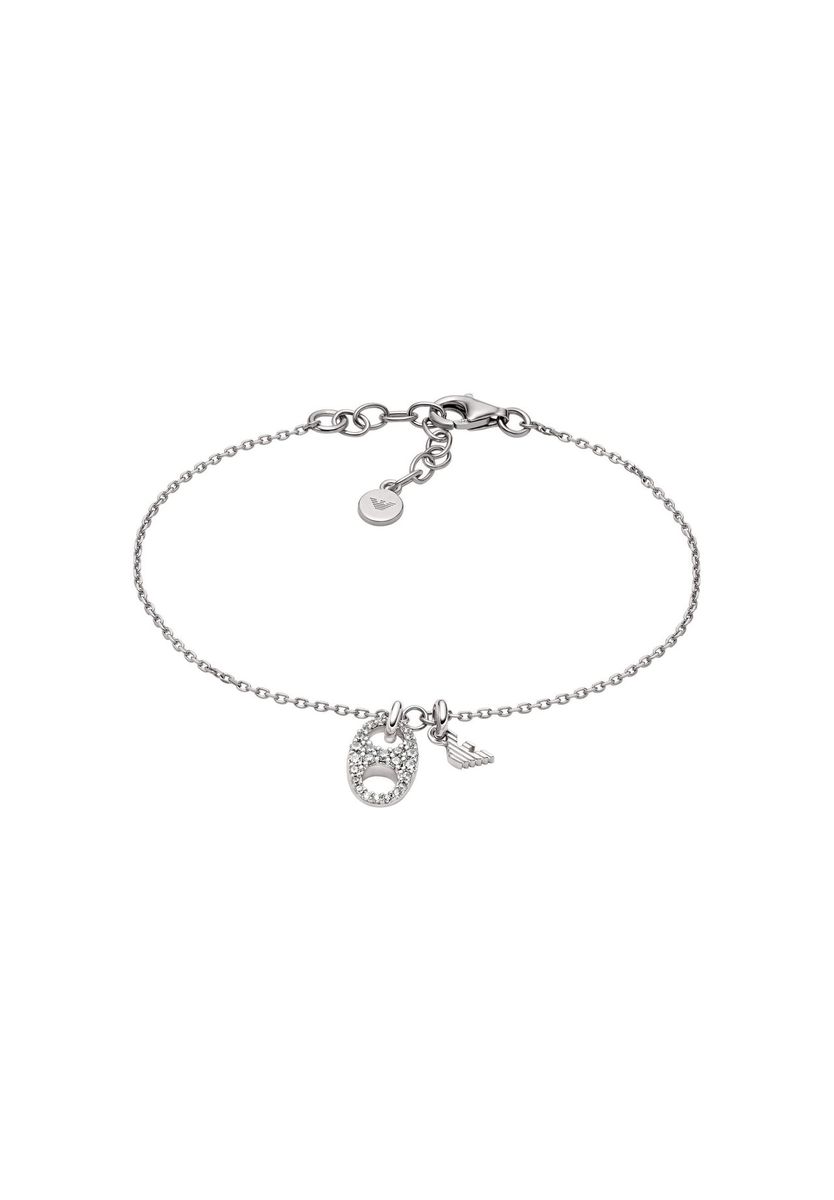 Zartes Gliederkettenarmband mit Pavé-Anhänger