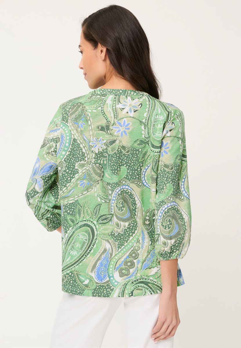 Baumwoll-Tunika mit Paisley-Muster
