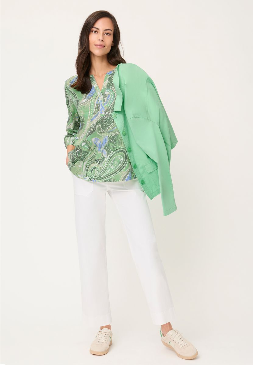 Baumwoll-Tunika mit Paisley-Muster