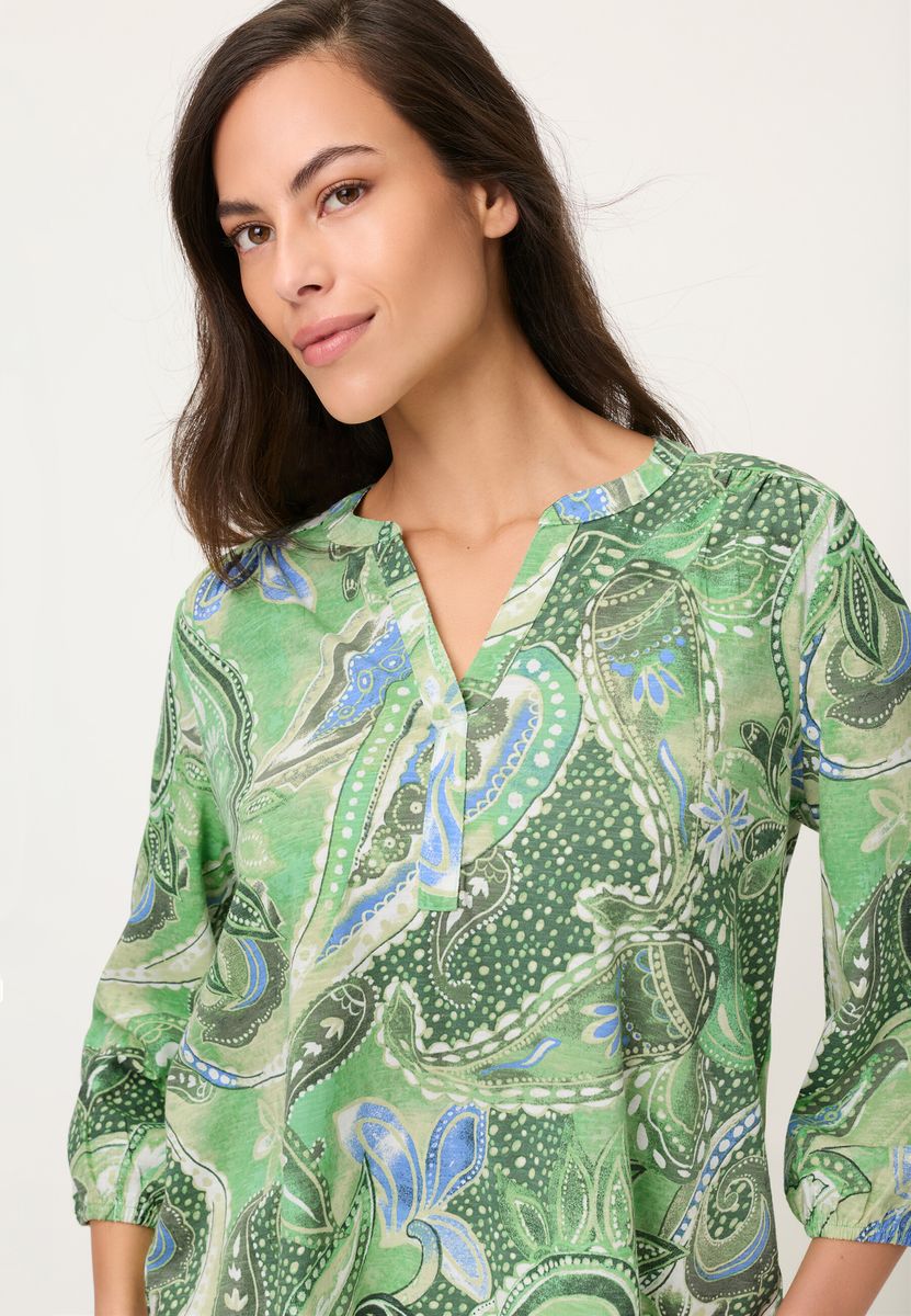 Baumwoll-Tunika mit Paisley-Muster