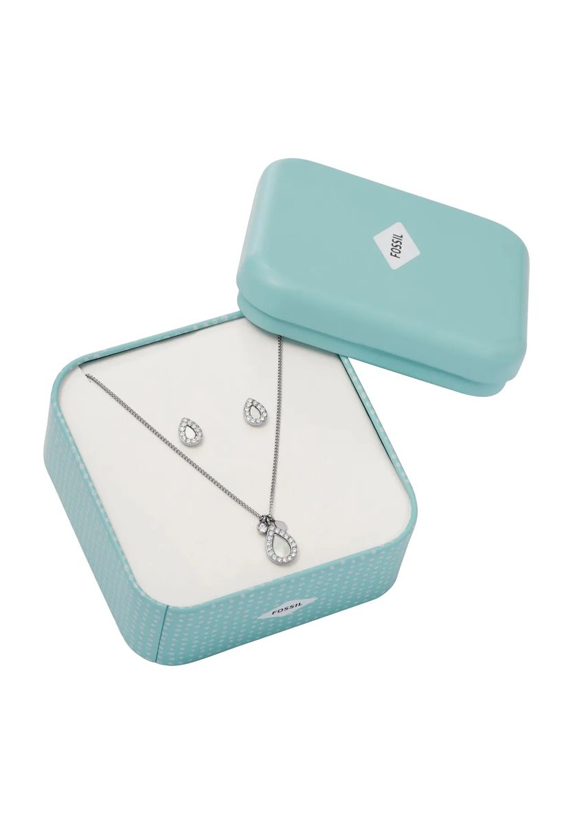 Tropfenförmiges Perlmutt-Schmuckset