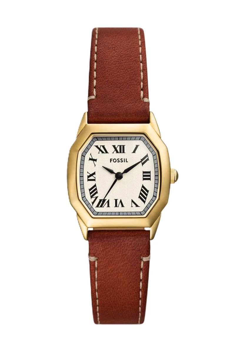 Vintage-Inspirierte Achteckige Lederuhr