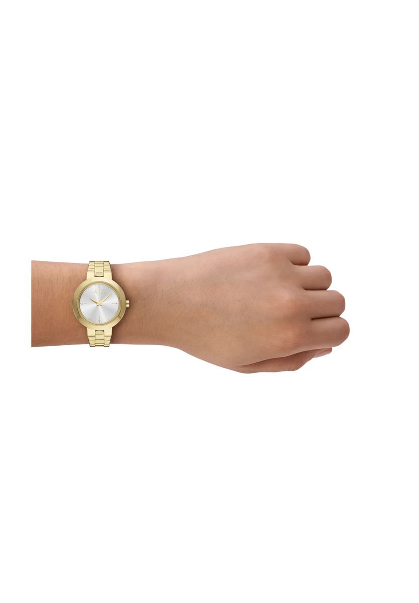 Minimalistische Zweizeiger-Gliederarmbanduhr