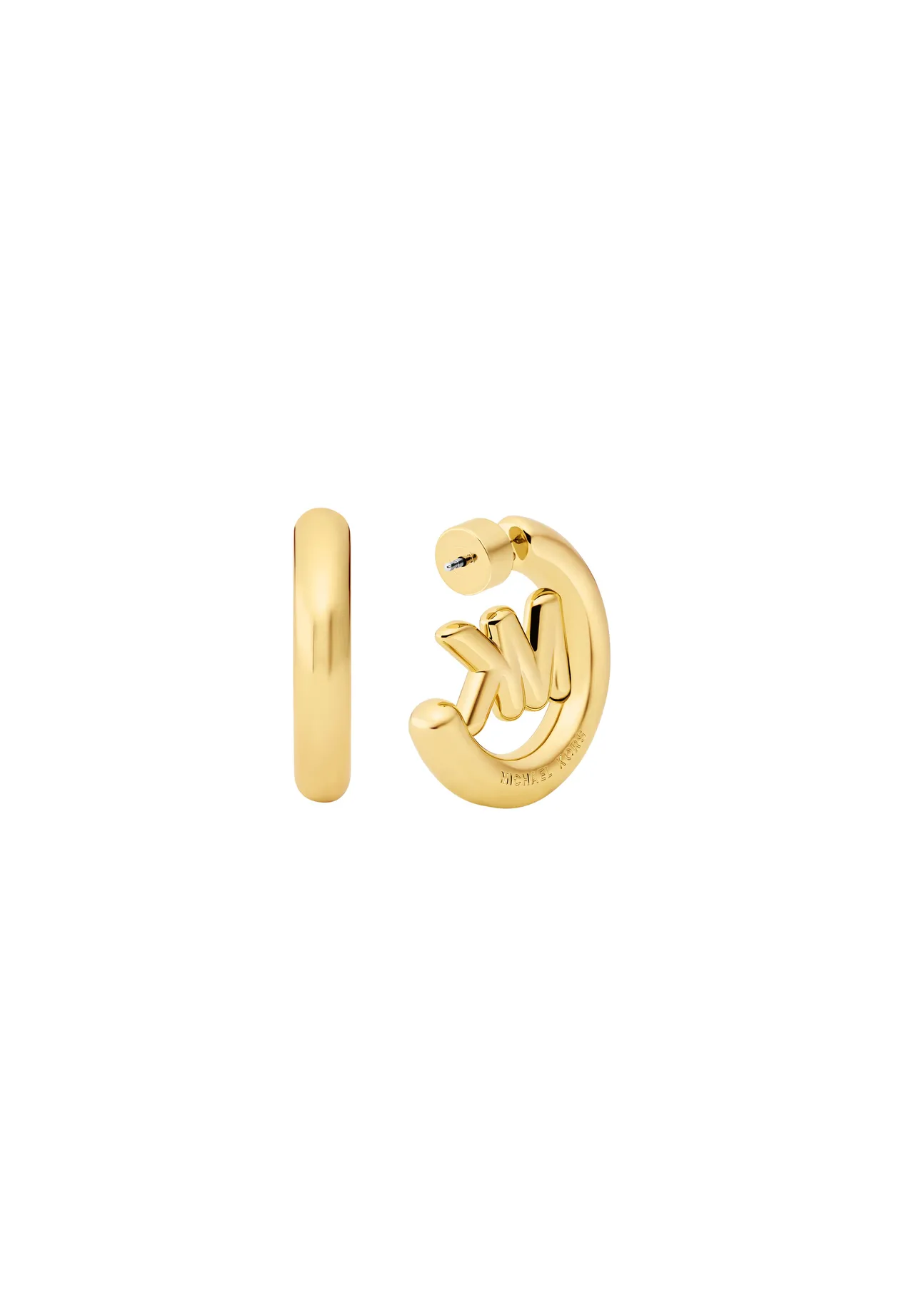 Glänzende Logo Hoop-Ohrringe