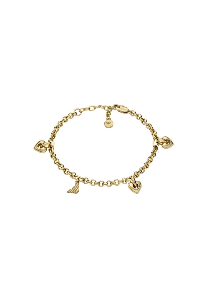 Charm-Armband mit Herz und Logo-Details