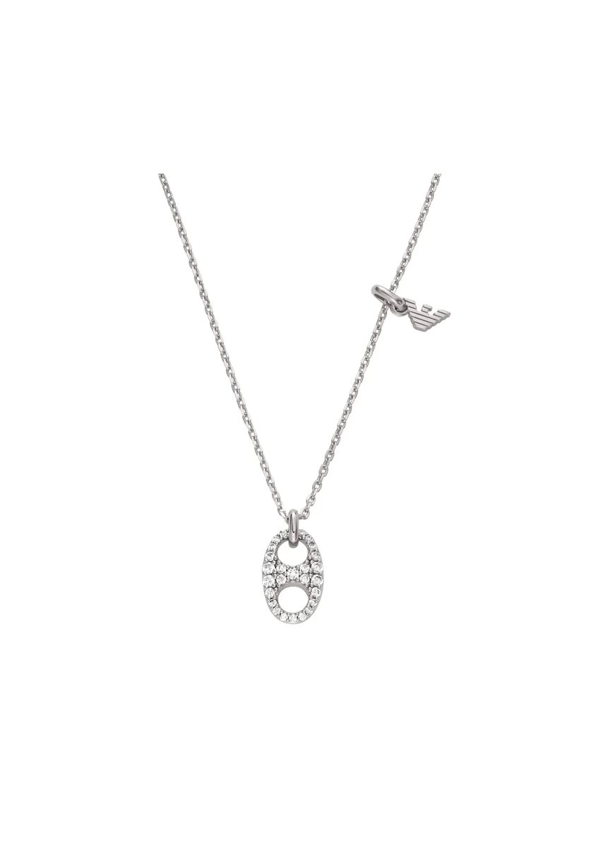 Halskette mit Kristall-Pavé-Anhänger
