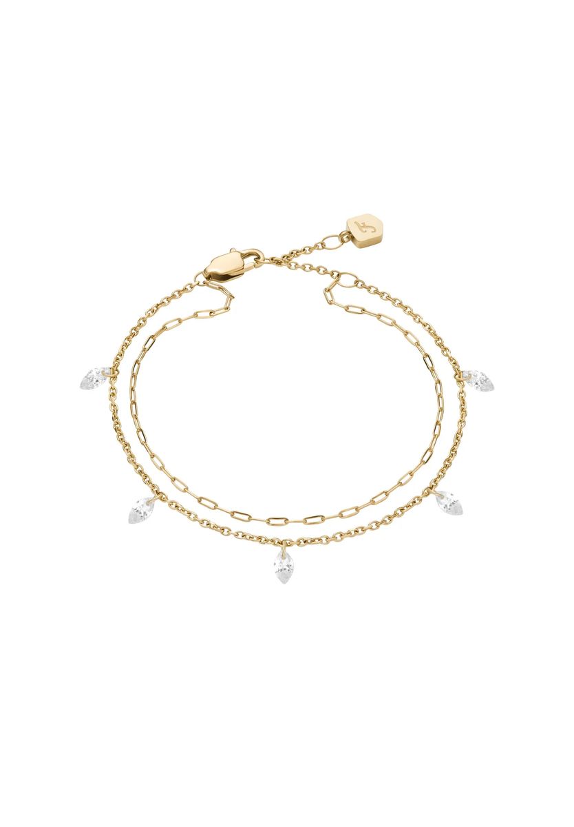 Mehrreihiges Armband mit Navette-Anhängern