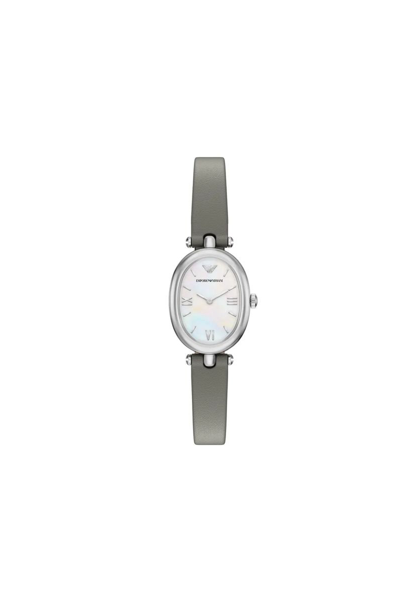 Elegante ovale Perlmutt-Armbanduhr
