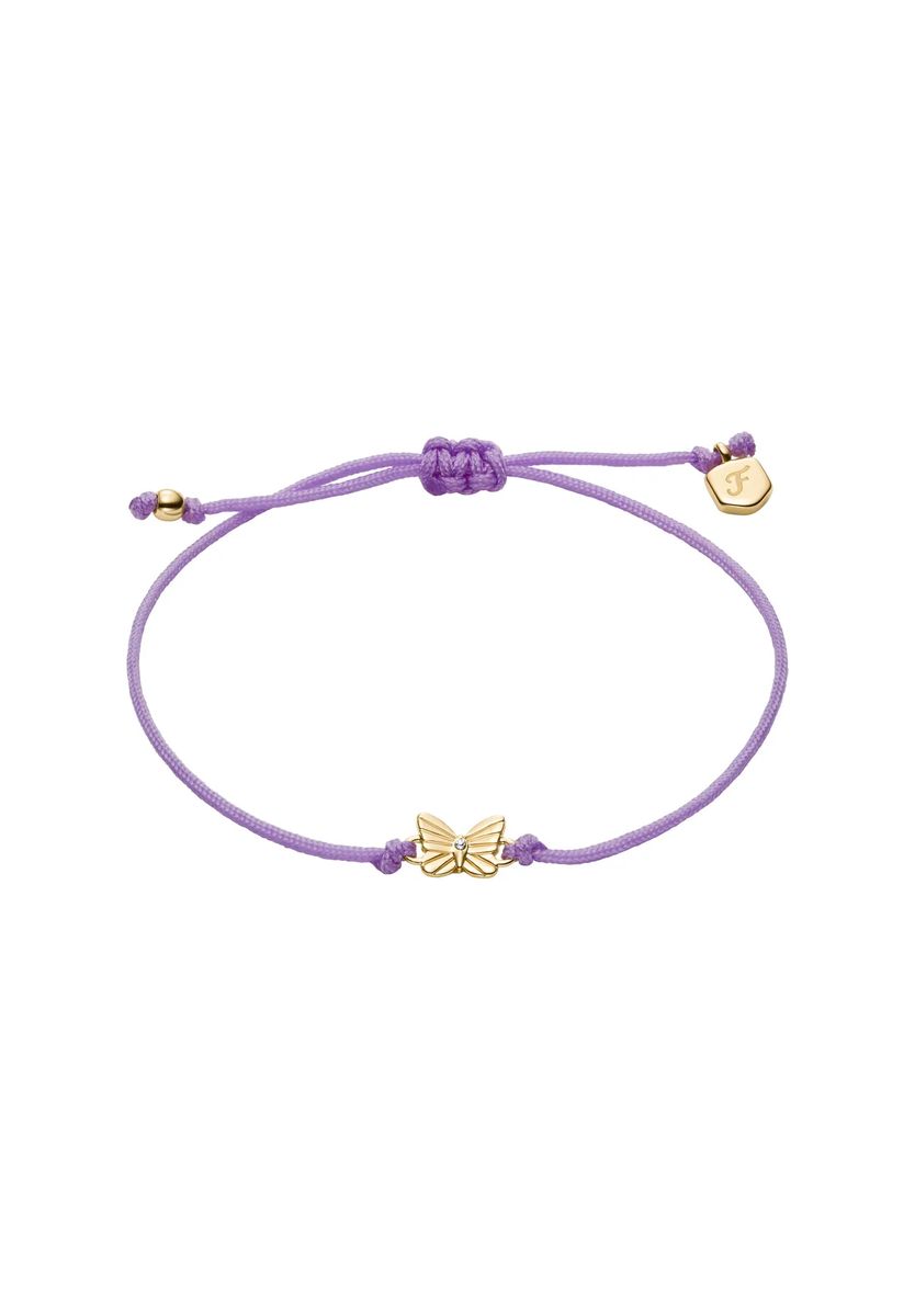 Filigranes Kordelarmband mit Schmetterlingsanhänger