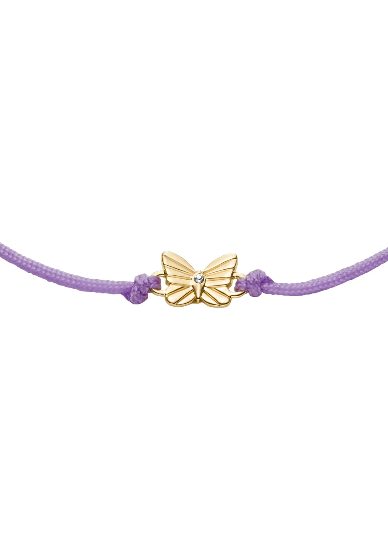 Filigranes Kordelarmband mit Schmetterlingsanhänger