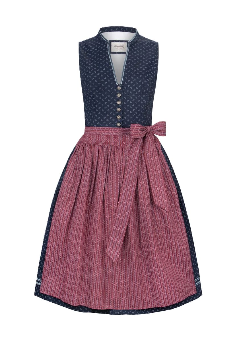Elegantes Midi-Dirndl mit Blumenmuster