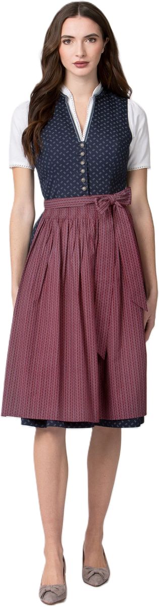 Elegantes Midi-Dirndl mit Blumenmuster