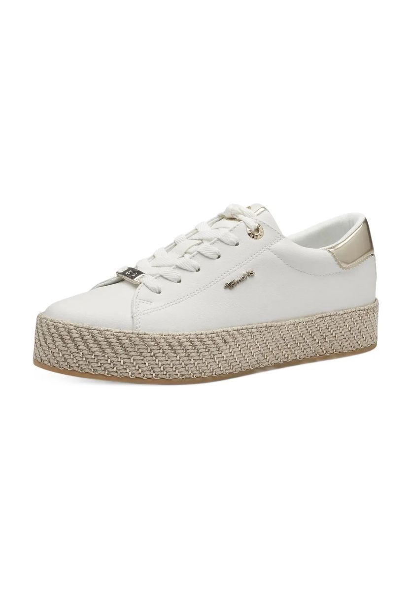 Sneaker mit geflochtener Plateausohle