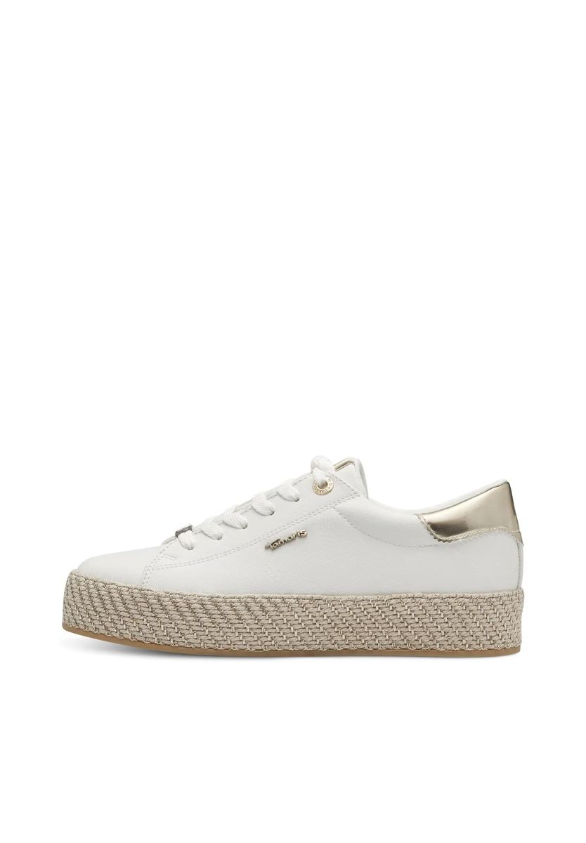 Sneaker mit geflochtener Plateausohle