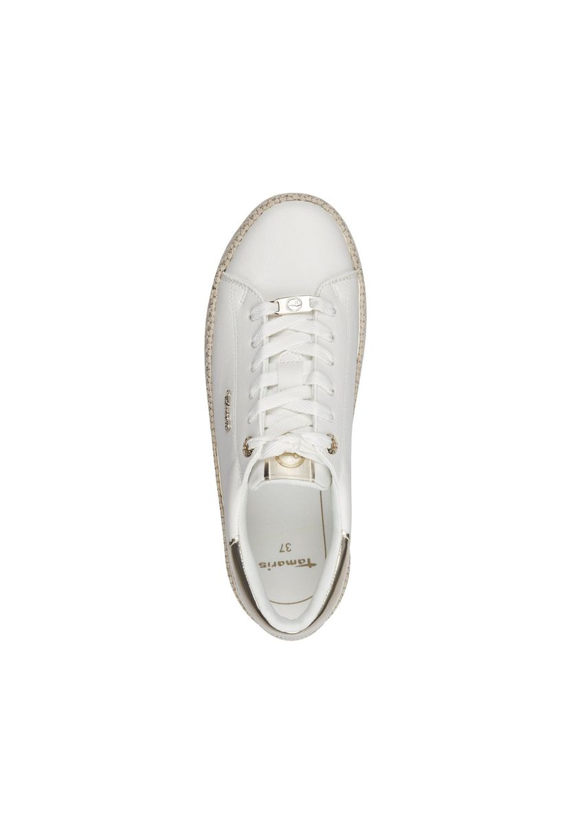 Sneaker mit geflochtener Plateausohle