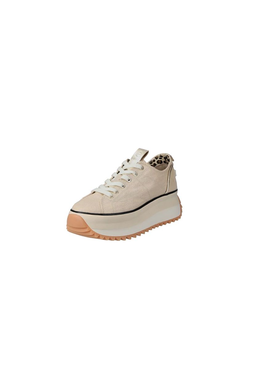 Plateau-Sneaker mit Animal-Print-Futter