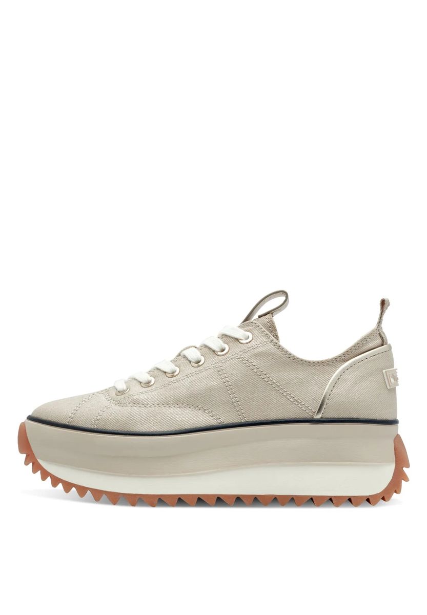 Plateau-Sneaker mit Animal-Print-Futter