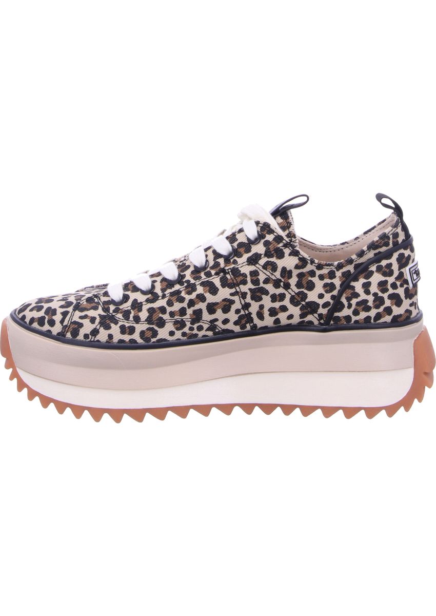 Sneaker mit Leopardenmuster und Plateausohle