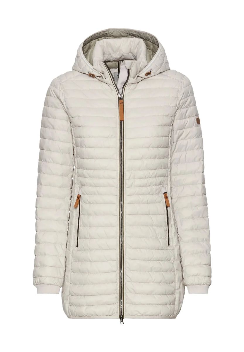Steppjacke mit Kapuze in Mittellänge