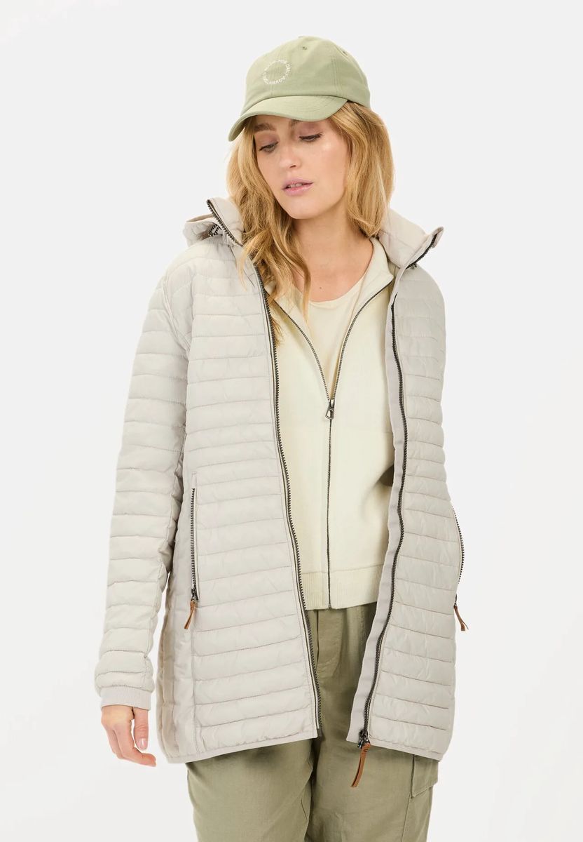 Steppjacke mit Kapuze in Mittellänge