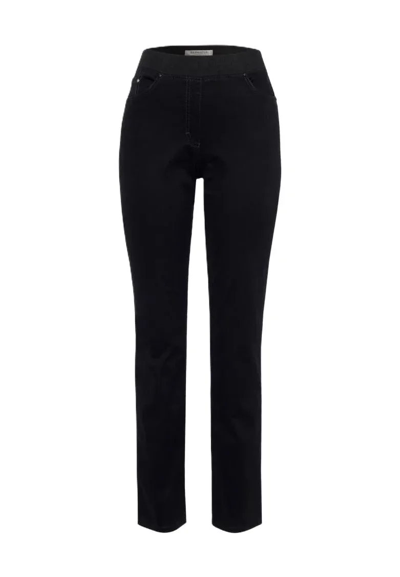 Schmale High-Waist Satinhose