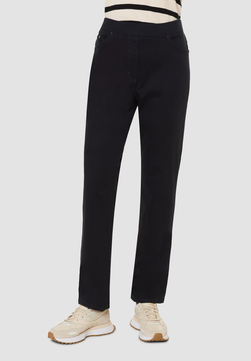 Schmale High-Waist Satinhose