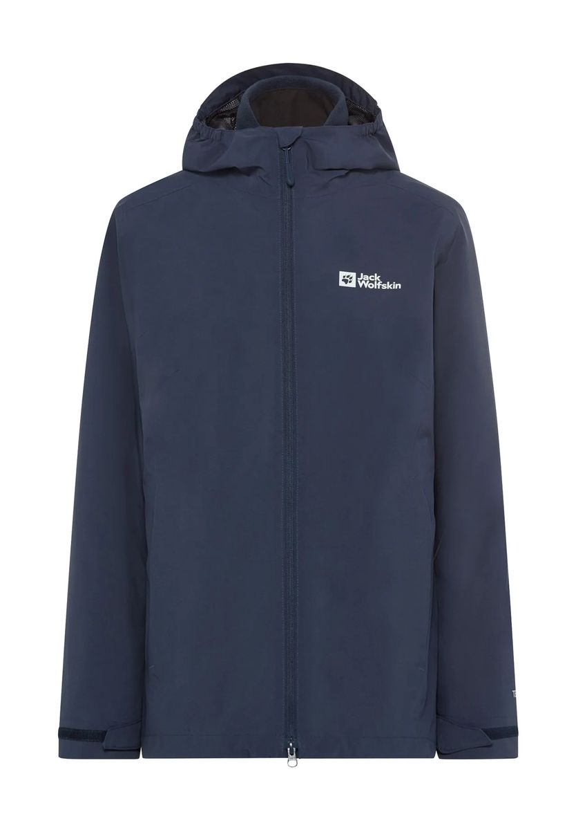 Windabweisende Outdoorjacke mit Kapuze