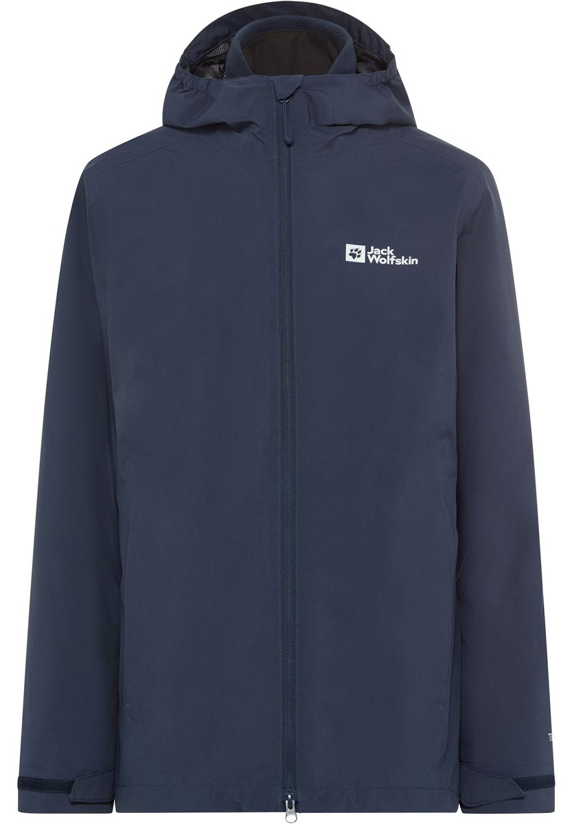 Windabweisende Outdoorjacke mit Kapuze