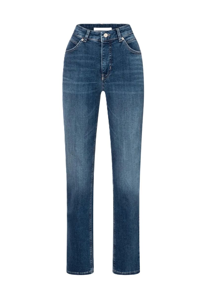 Hochtaillierte Slim Fit Knöcheljeans