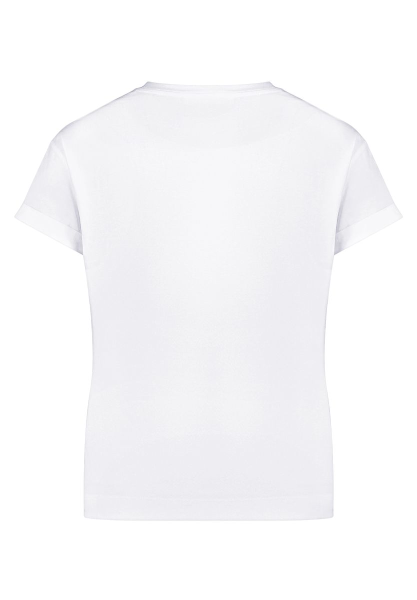 Lässiges T-Shirt mit Schriftzug-Stickerei